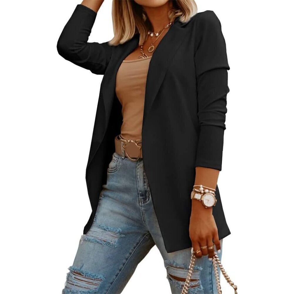 Niubia Casual Blazers Women Black Long Sleeve Work Office Front Blazer Jacket